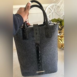 Gray and black Brahmin bag. Real wool, new with tags